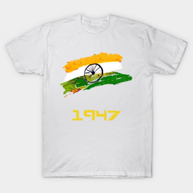 1947 India Flag T-Shirt by FasBytes